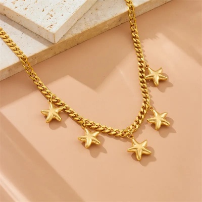 Collar charms estrellas, Bafy joyeria.
