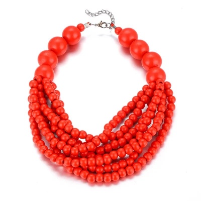 Collar multicapas, madera Bafy joyeria.